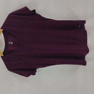 Leg3nd Sportswear Active Athletic Shirt Top Size Large Plum Purple V Neck